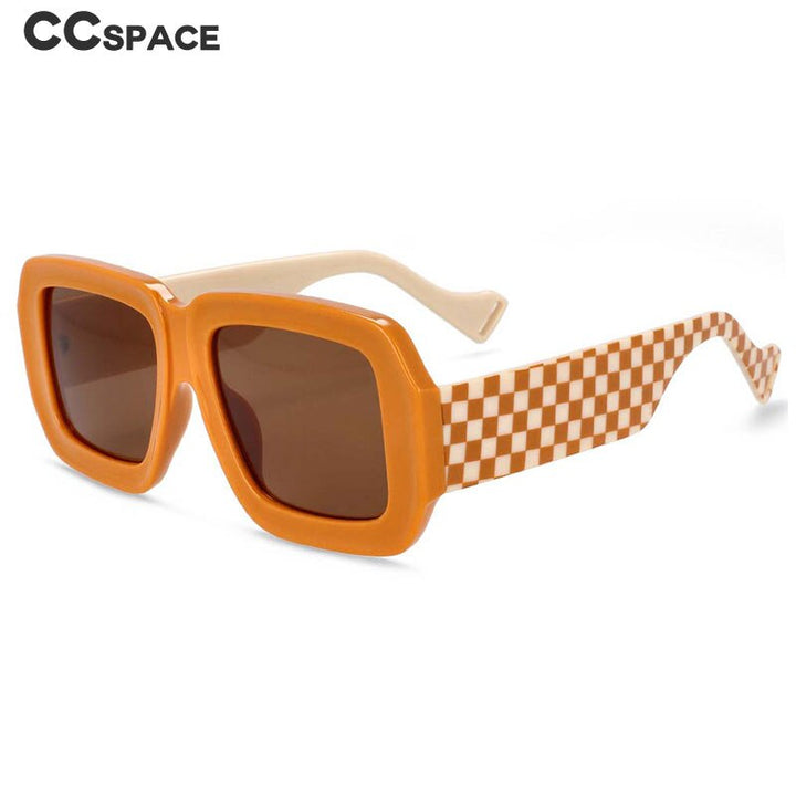 CCspace Women's Full Rim Square Resin Frame Sunglasses 54237 Sunglasses CCspace Sunglasses