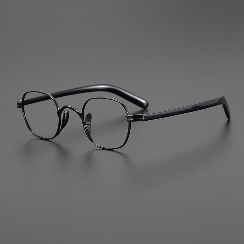 Gatenac Unisex Full Rim Small Square Acetate Titanium Eyeglasses Gxyj1014 Full Rim Gatenac
