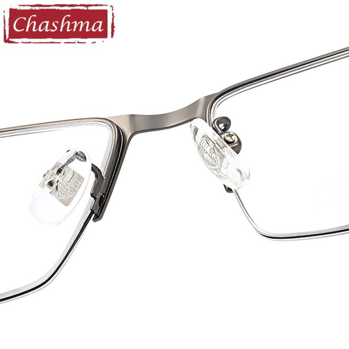 Chashma Unisex Semi Rim Stainless Steel Frame Eyeglasses Semi Rim Chashma