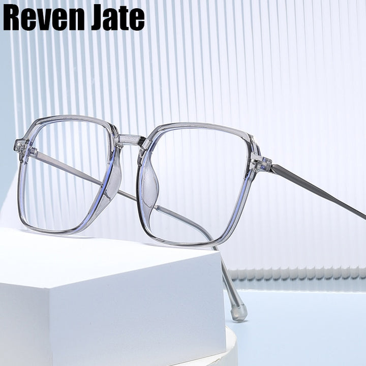 Reven Jate Unisex Full Rim Square Tr 90 Eyeglasses 81249 Full Rim Reven Jate
