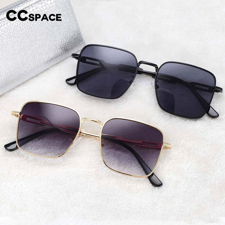 CCspace Unisex Full Rim Rectangle Resin Alloy Frame Sunglasses 54448 Sunglasses CCspace Sunglasses
