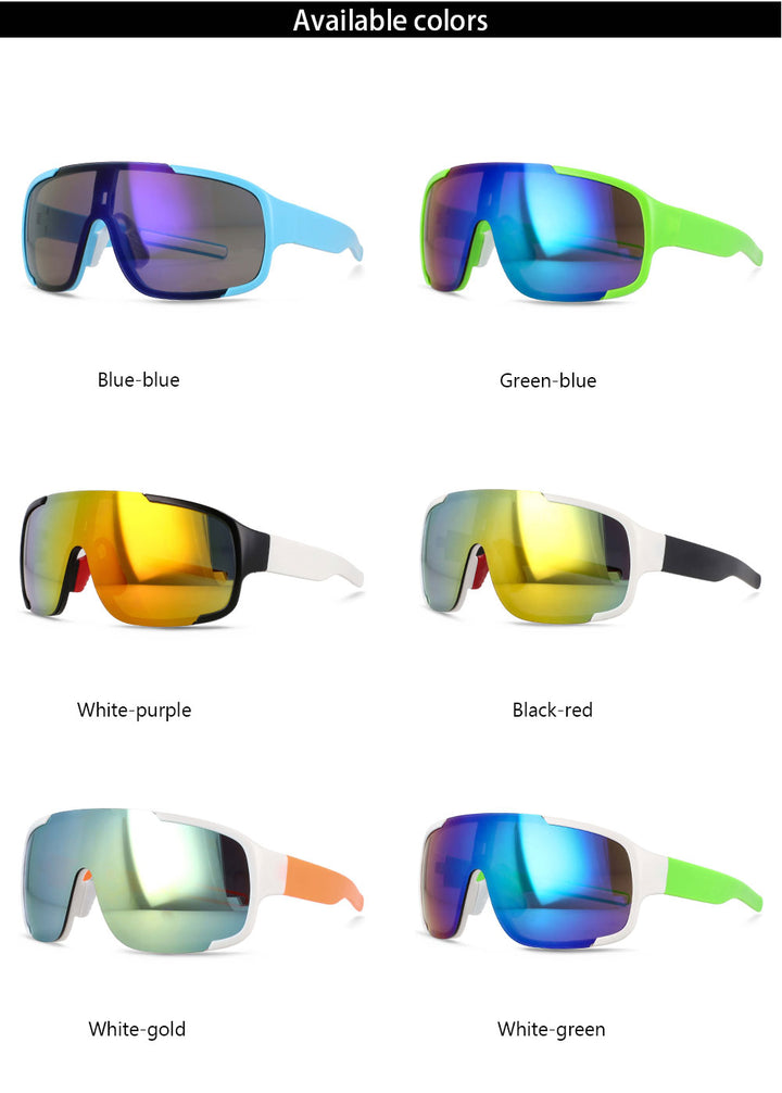 CCspace Unisex Full Rim Oversized Rectangle Goggle Resin Frame Sunglasses 54511 Sunglasses CCspace Sunglasses
