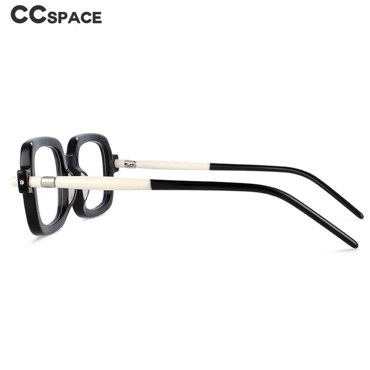 CCspace Unisex Full Rim Square Acetate Frame Eyeglasses 54163 Full Rim CCspace