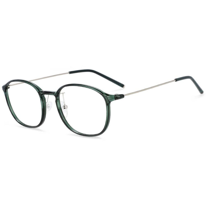 CCspace Unisex Full Rim Square Tr 90 Titanium Frame Eyeglasses 54315 Full Rim CCspace China Green