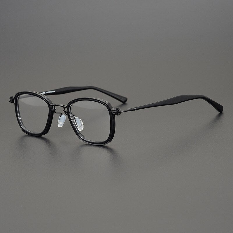 CCspace Unisex Full Rim Square Alloy Eyeglasses 54724 Full Rim CCspace black China