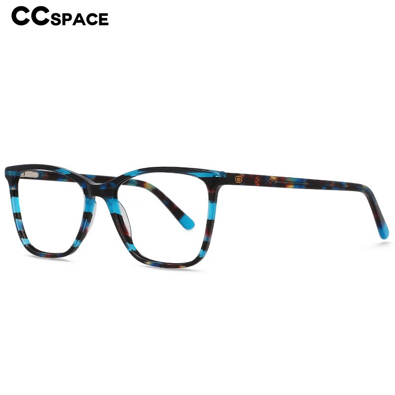 CCspace Unisex Full Rim Square Cat Eye Acetate Eyeglasses 55567 Full Rim CCspace