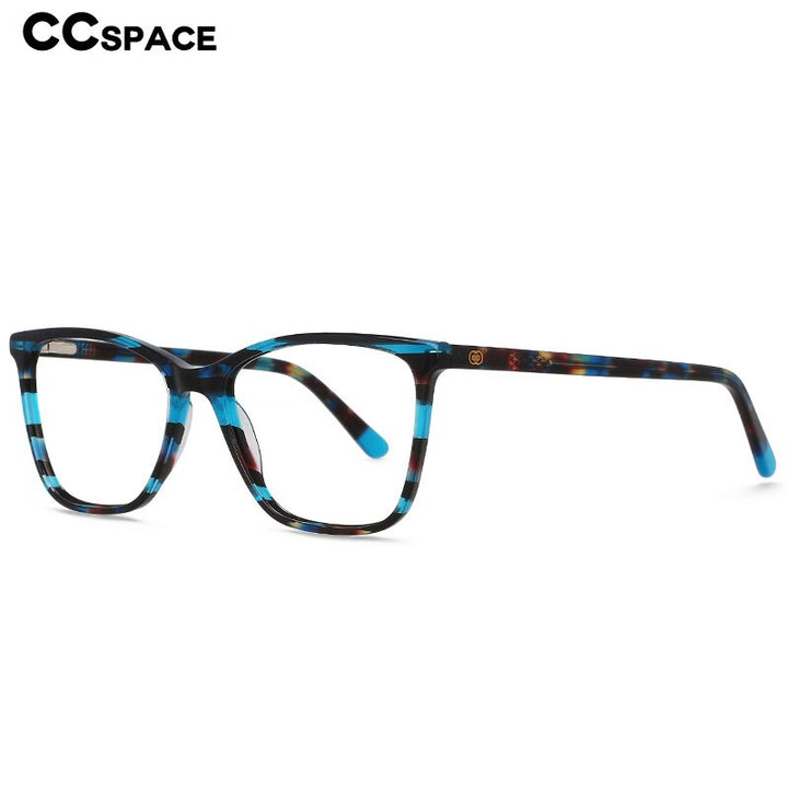 CCspace Unisex Full Rim Square Cat Eye Acetate Eyeglasses 55567 Full Rim CCspace