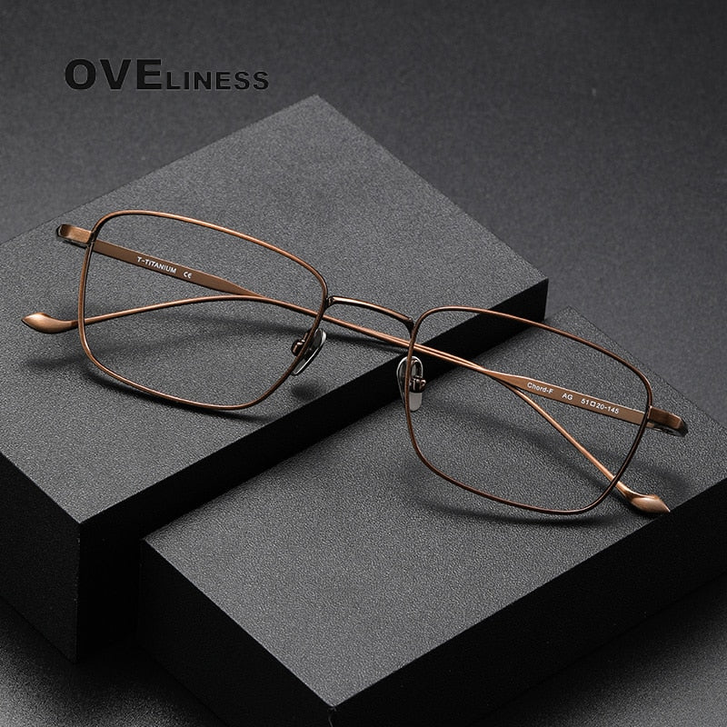 Oveliness Unisex Full Rim Square Titanium Eyeglasses  Chordf Full Rim Oveliness