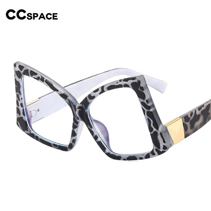 CCspace Women's Full Rim Oversized Square Cat Eye Acetate Eyeglasses 55385 Full Rim CCspace