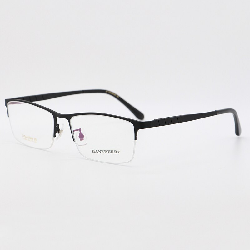 Bclear Unisex Semi Rim Square Titanium Frame Eyeglasses My71056a Semi Rim Bclear