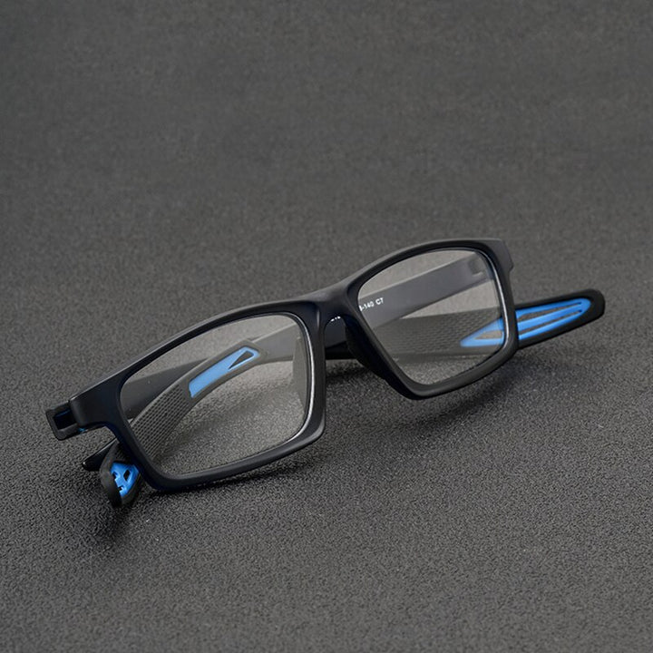 Reven Jate Unisex Full Rim Square Tr 90 Sport Eyeglasses 1219 Full Rim Reven Jate