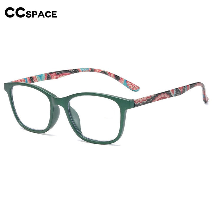 CCspace Women's Full Rim Square Acetate Hyperopic Reading Glasses 54559 Reading Glasses CCspace