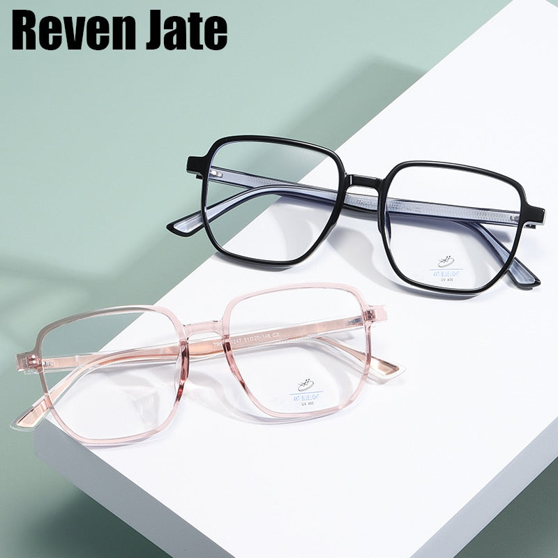 Reven Jate Unisex Full Rim Square Acetate Eyeglasses 81247 Full Rim Reven Jate