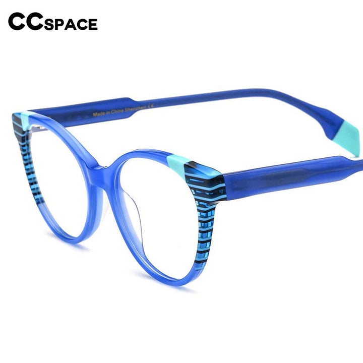 CCspace Women's Full Rim Cat Eye Acetate Eyeglasses 55058 Full Rim CCspace