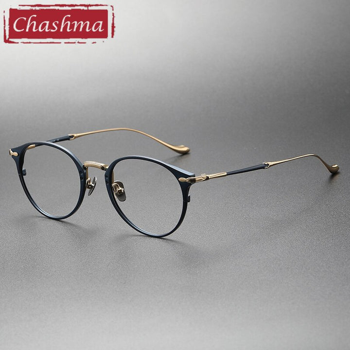 Chashma Ottica Unisex Full Rim Round Titanium Eyeglasses 3112 Full Rim Chashma Ottica