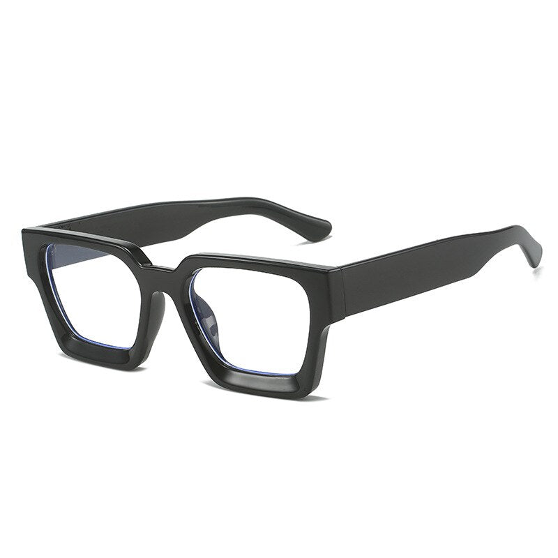 CCspace Unisex Full Rim Square Acetate Eyeglasses 55302 Full Rim CCspace Black China