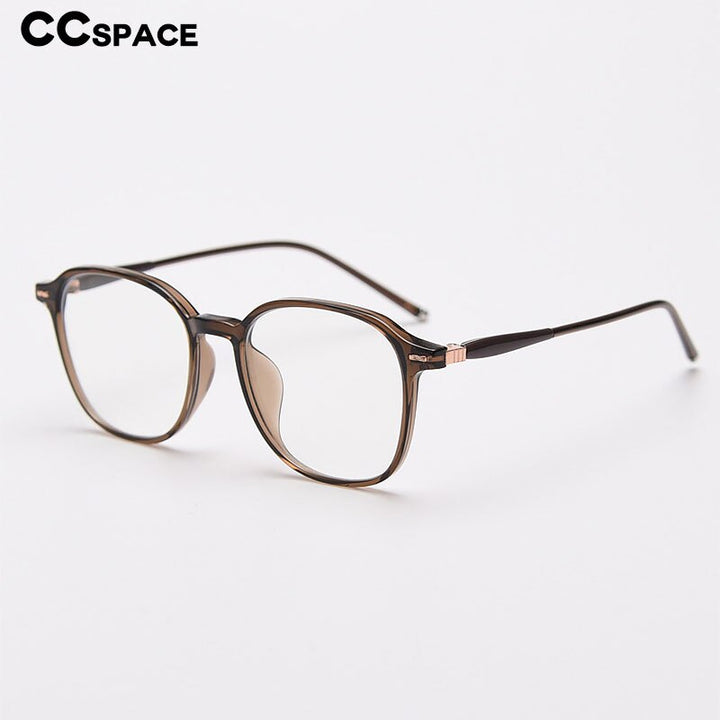 CCspace Unisex Full Rim Square Tr 90 Titanium Eyeglasses 55686 Full Rim CCspace