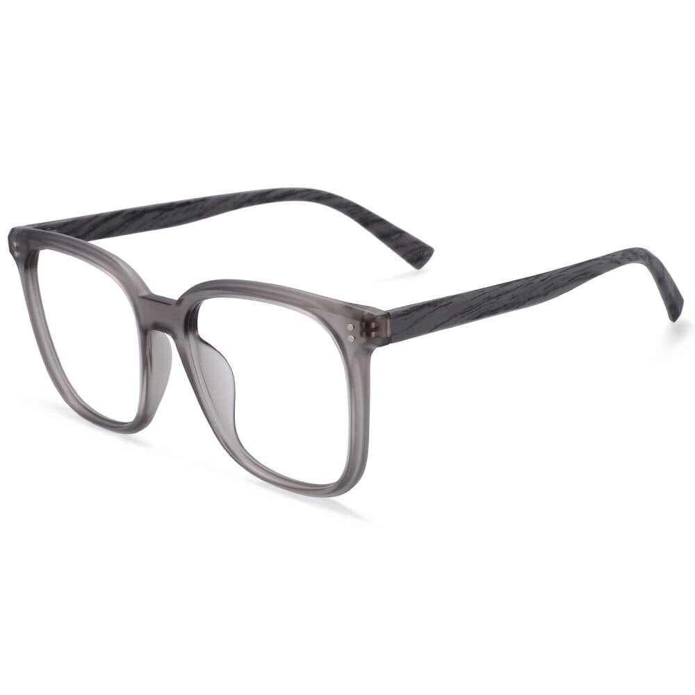 CCspace Unisex Full Rim Square Tr 90 Titanium Frame Eyeglasses 54169 Full Rim CCspace Gray