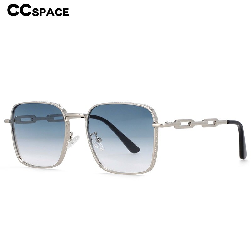 CCspace Unisex Full Rim Rectangle Resin Alloy Frame Sunglasses 54448 Sunglasses CCspace Sunglasses