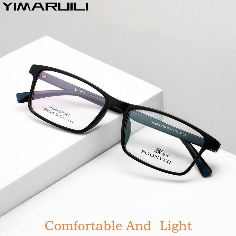 Yimaruili Unisex Full Rim Square Tr 90 Sport Eyeglasses Vb8004 Full Rim Yimaruili Eyeglasses