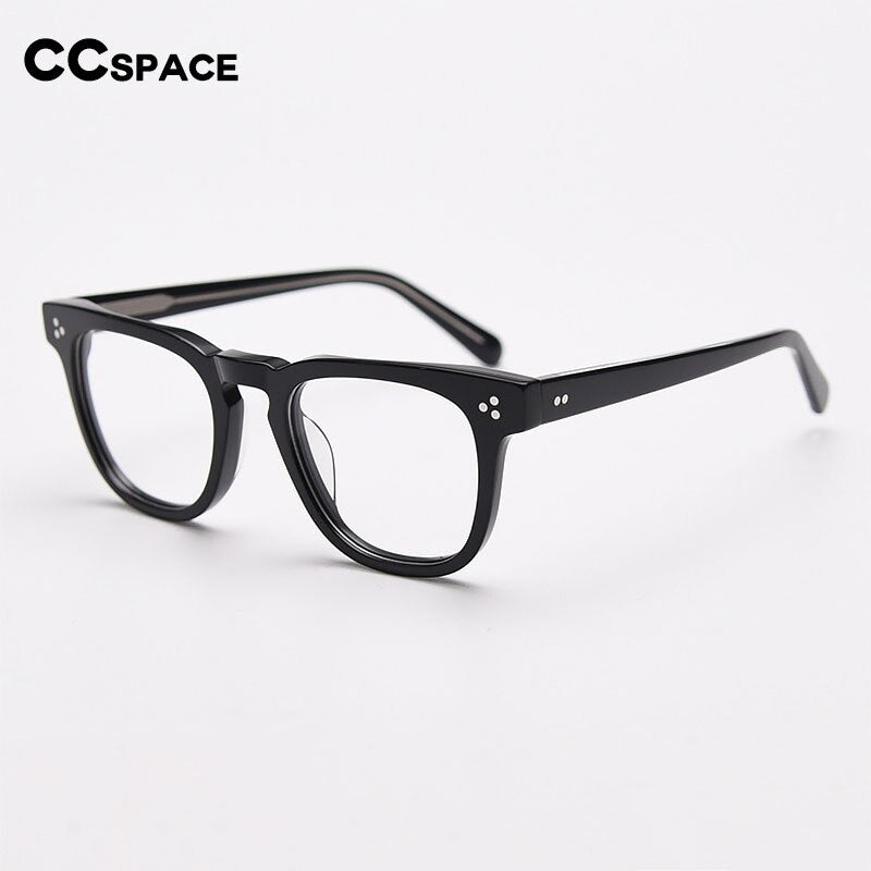 CCspace Unisex Full Rim Square Acetate Eyeglasses 55684 Full Rim CCspace