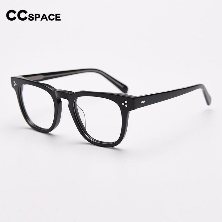 CCspace Unisex Full Rim Square Acetate Eyeglasses 55684 Full Rim CCspace