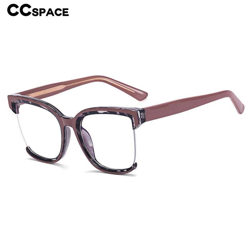 CCspace Women's Semi Rim Square Tr 90 Eyeglasses 54628 Semi Rim CCspace