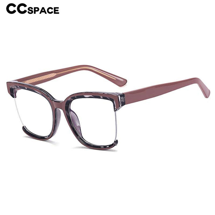 CCspace Women's Semi Rim Square Tr 90 Eyeglasses 54628 Semi Rim CCspace