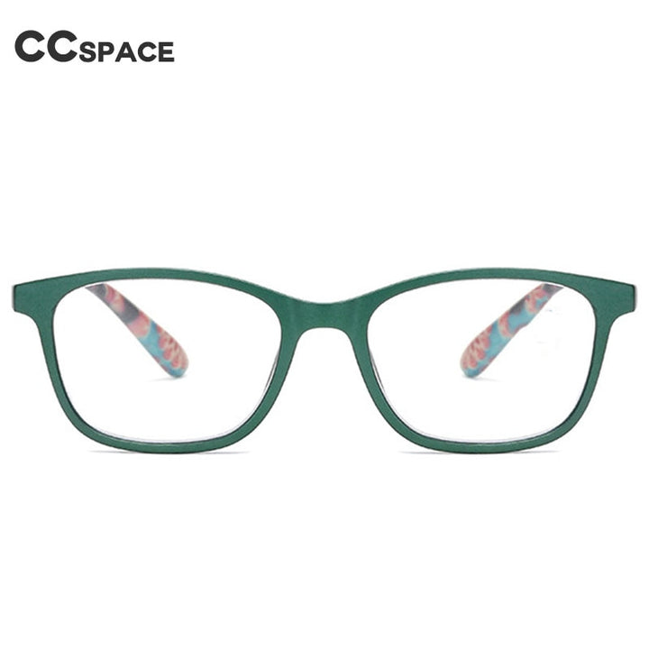 CCspace Women's Full Rim Square Acetate Hyperopic Reading Glasses 54559 Reading Glasses CCspace