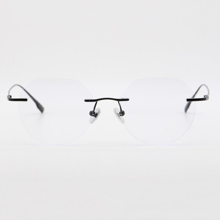 Bclear Unisex Rimless Square Titanium Frame Eyeglasses Myb1135 Rimless Bclear