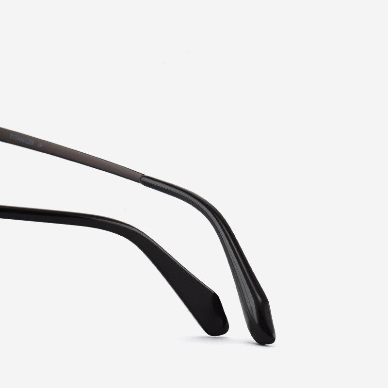 Bclear Unisex Full Rim Square Titanium Acetate Eyeglasses Lb1104 Full Rim Bclear