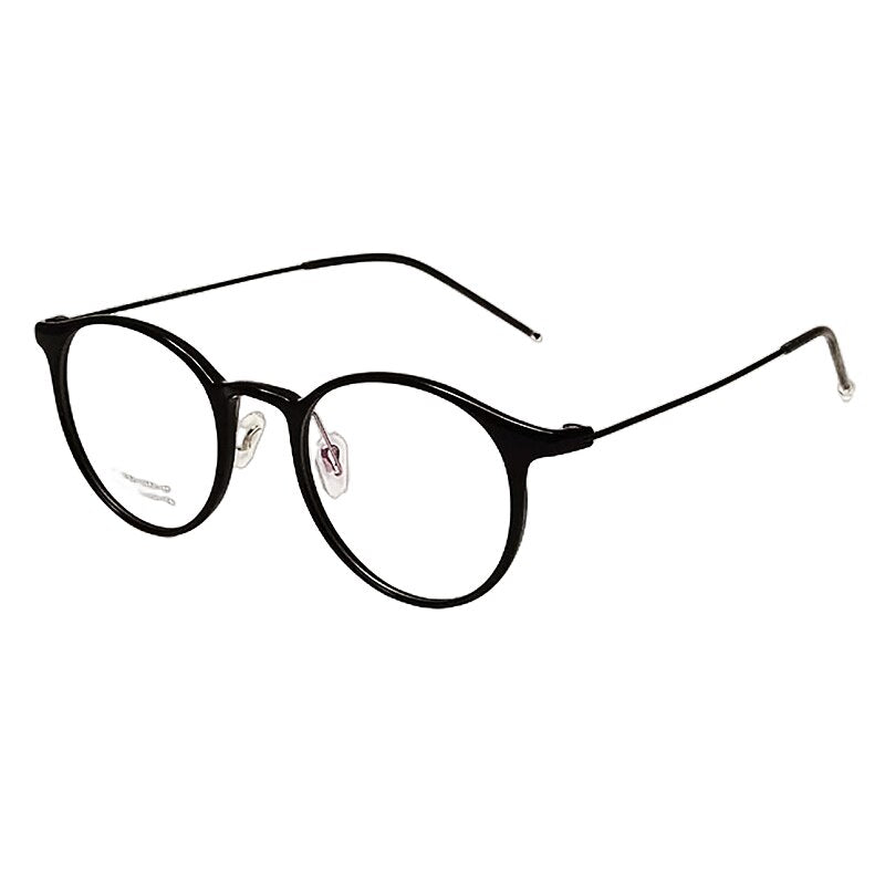 Yimaruili Unisex Full Rim Round Tr 90 Titanium Eyeglasses M8062 Full Rim Yimaruili Eyeglasses