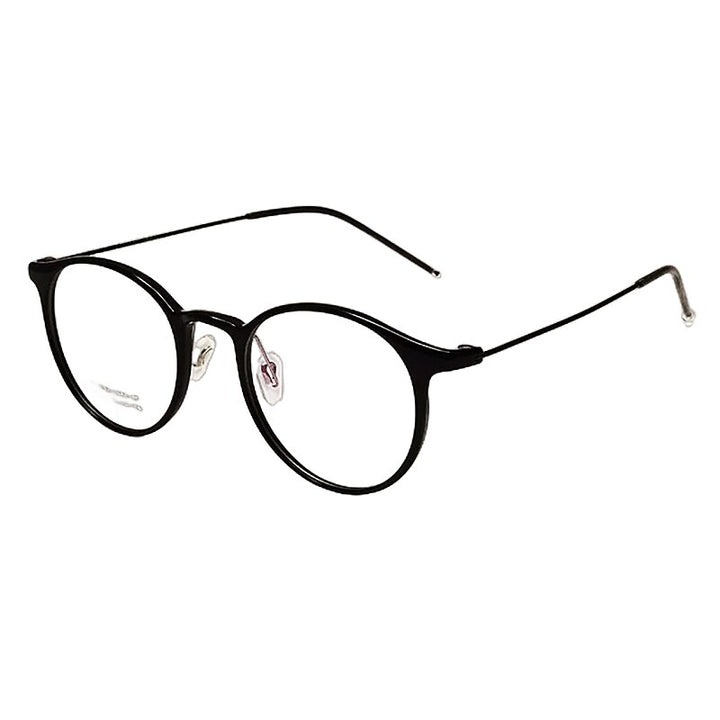 Yimaruili Unisex Full Rim Round Tr 90 Titanium Eyeglasses M8062 Full Rim Yimaruili Eyeglasses