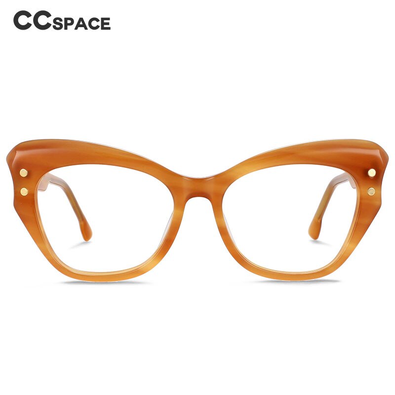 CCspace Women's Full Rim Butterfly Cat Eye Acetate Eyeglasses 53174 Full Rim CCspace