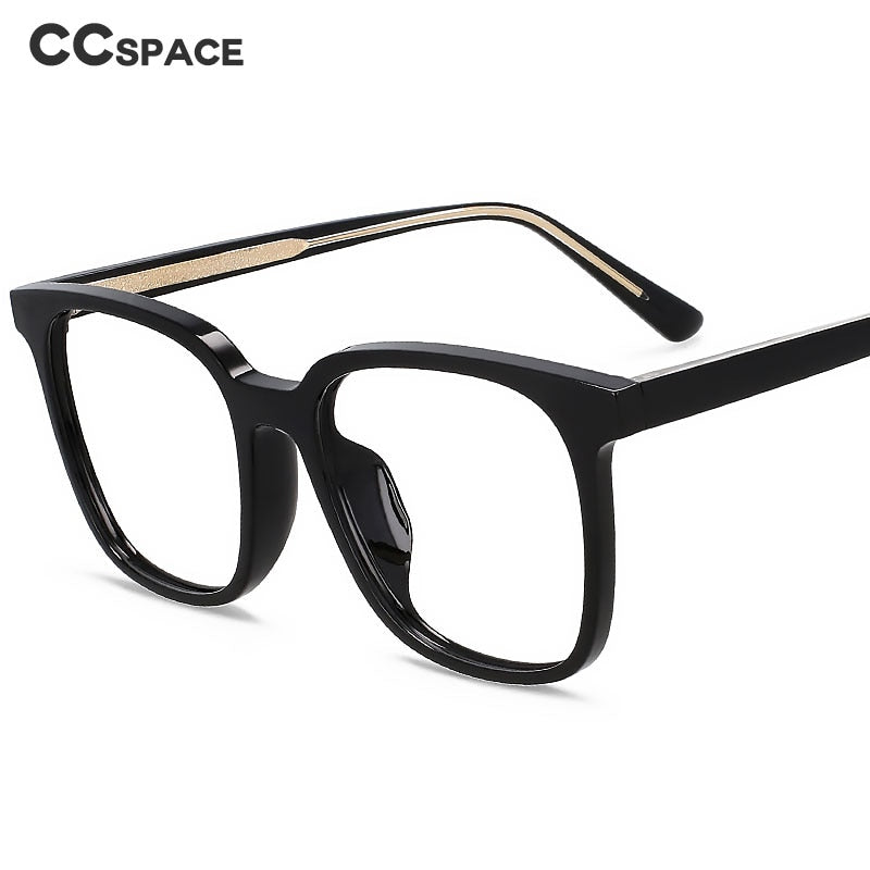 CCspace Unisex Full Rim Square Acetate Eyeglasses 55546 Full Rim CCspace