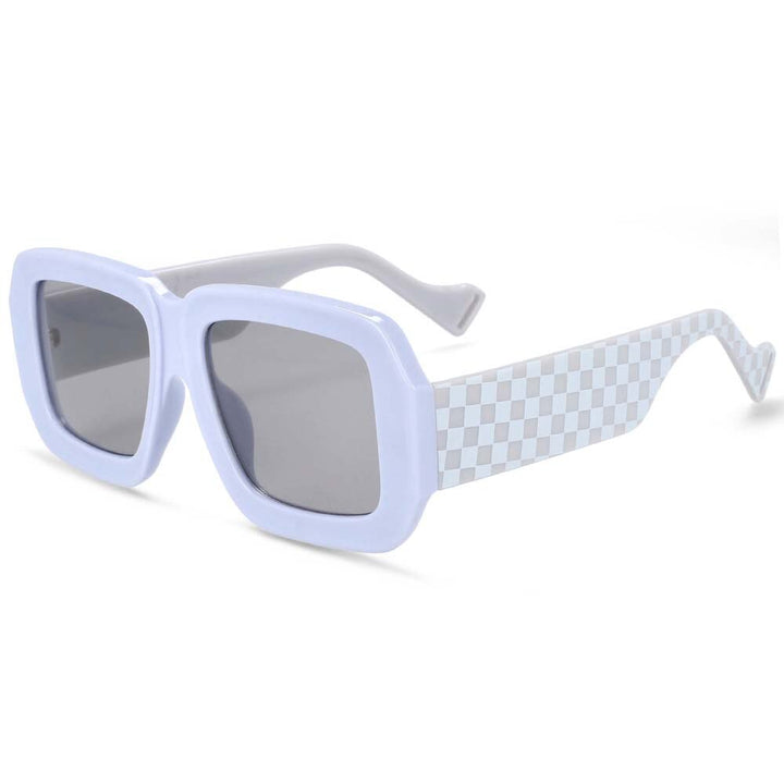 CCspace Women's Full Rim Square Resin Frame Sunglasses 54237 Sunglasses CCspace Sunglasses Blue