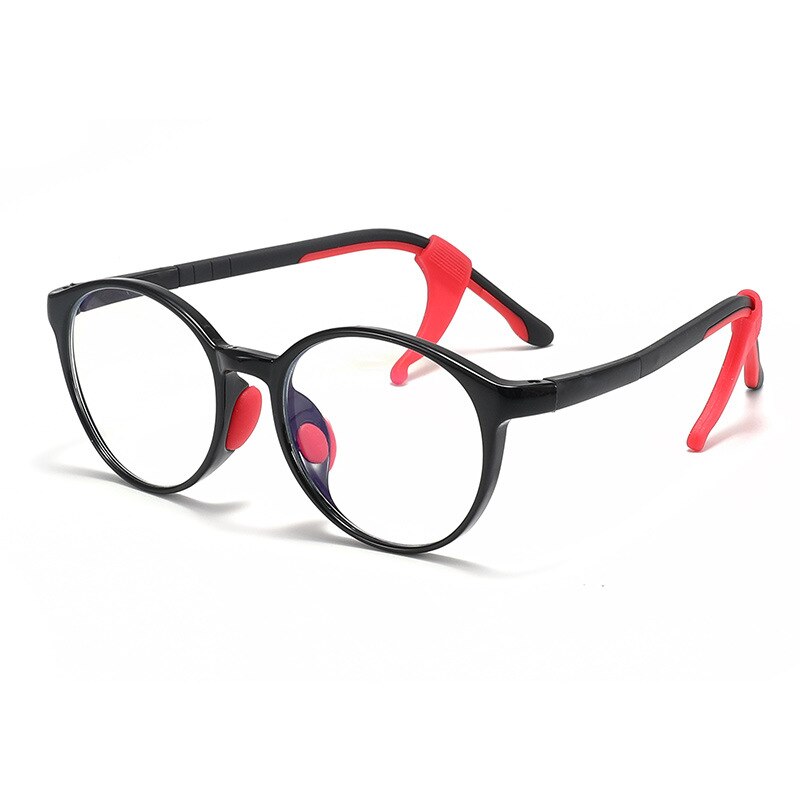 CCspace Unisex Youth Full Rim Round Tr 90 Silicone Eyeglasses 54678 Full Rim CCspace