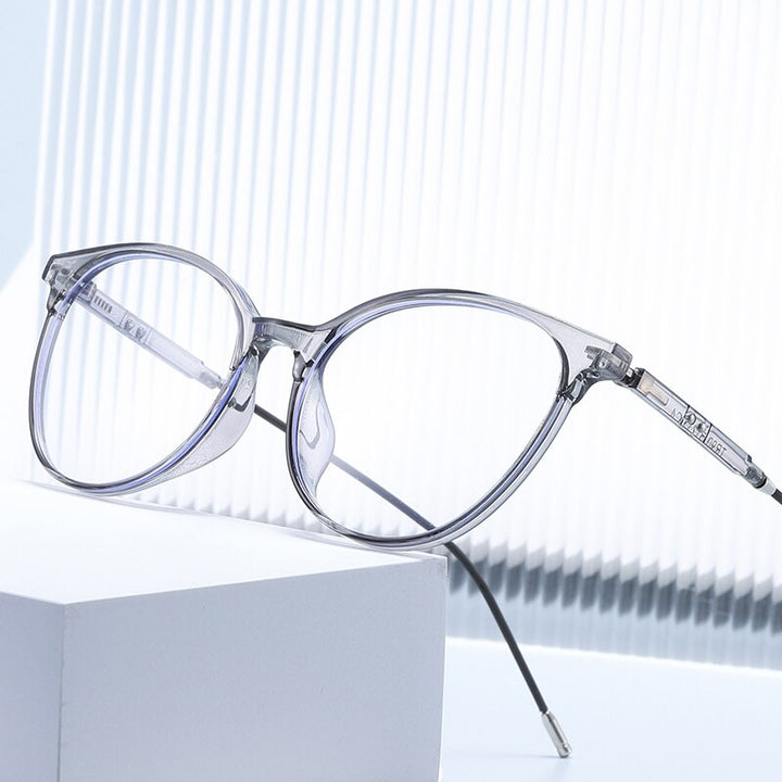 Reven Jate Unisex Full Rim Round Square Tr 90 Eyeglasses 81235 Full Rim Reven Jate
