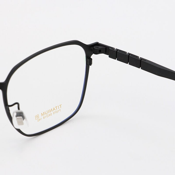 Bclear Unisex Full Rim Square Titanium Frame Eyeglasses My71075 Full Rim Bclear