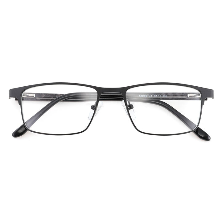 Laoyehui Unisex Full Rim Square Alloy Reading Glasses Anti Blue Light 18049 Reading Glasses Laoyehui 0 Black