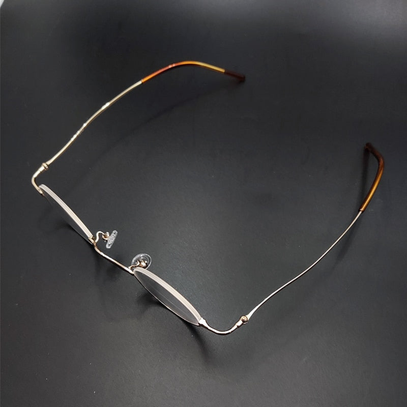 Yujo Unisex Semi Rim Round 35mm Alloy Anti blue Light Reading Glasses Reading Glasses Yujo