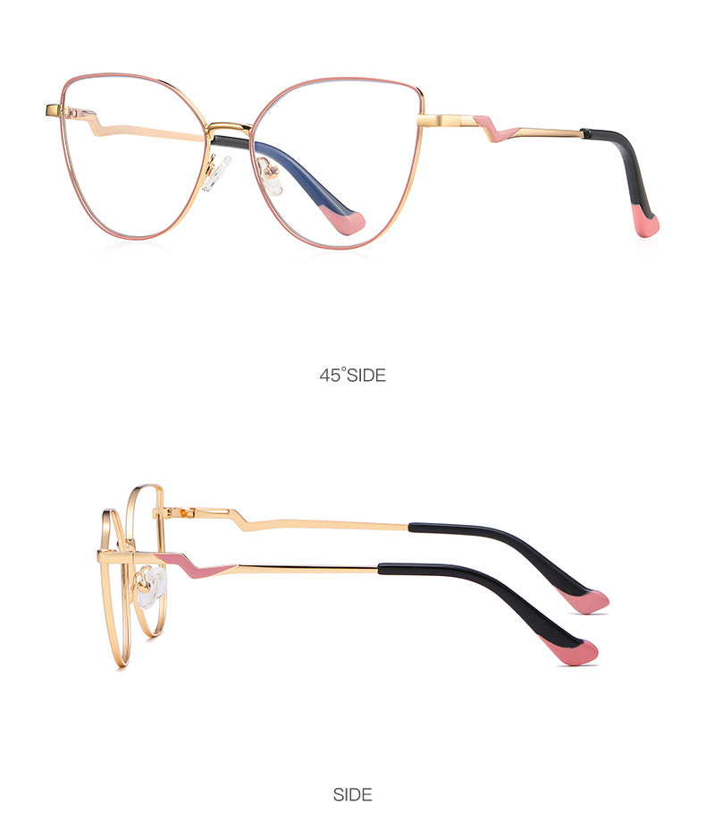 Gmei Women's Full Rim Alloy Cat Eye Frame Eyeglasses 3043 Full Rim Gmei Optical