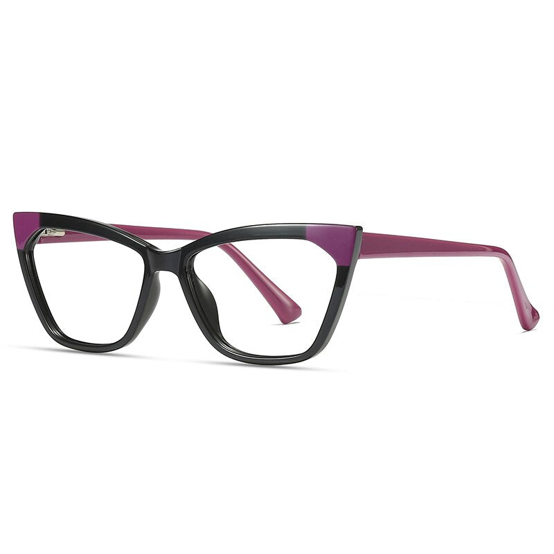 Gmei Women's Full Rim TR 90 Titanium Cat Eye Frame Eyeglasses 2040 Full Rim Gmei Optical C1