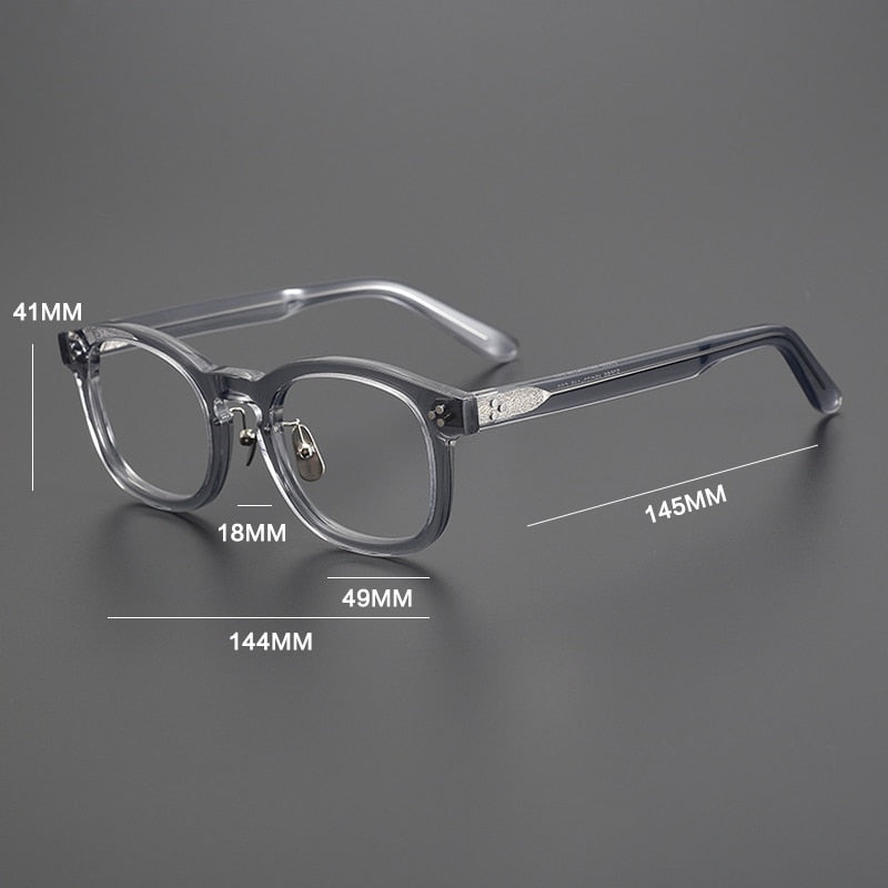 Gatenac Unisex Full Rim Square Acetate Eyeglasses Gxyj1006 Full Rim Gatenac