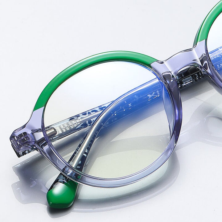 Zirosat Children's Unisex Full Rim Round Tr 90 + Cp Eyeglasses 20214 Full Rim Zirosat