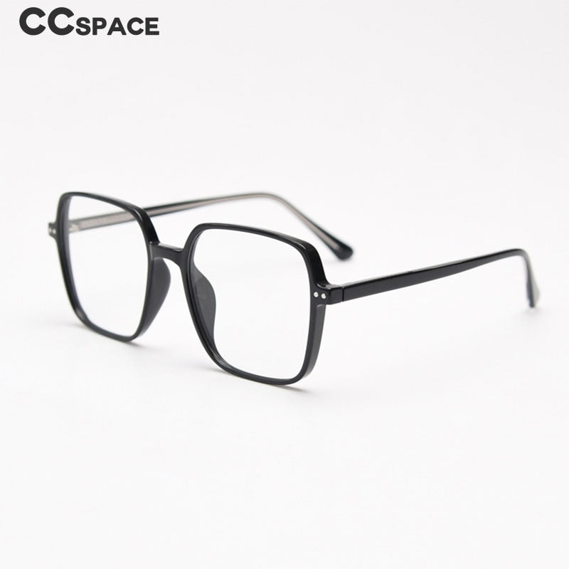 CCspace Unisex Full Rim Irregular Square Tr 90 Titanium Eyeglasses 55459 Full Rim CCspace
