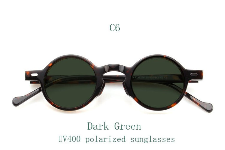 Yujo Unisex Full Rim Small Round Acetate Fiber Eyeglasses Y077 Full Rim Yujo C6 China