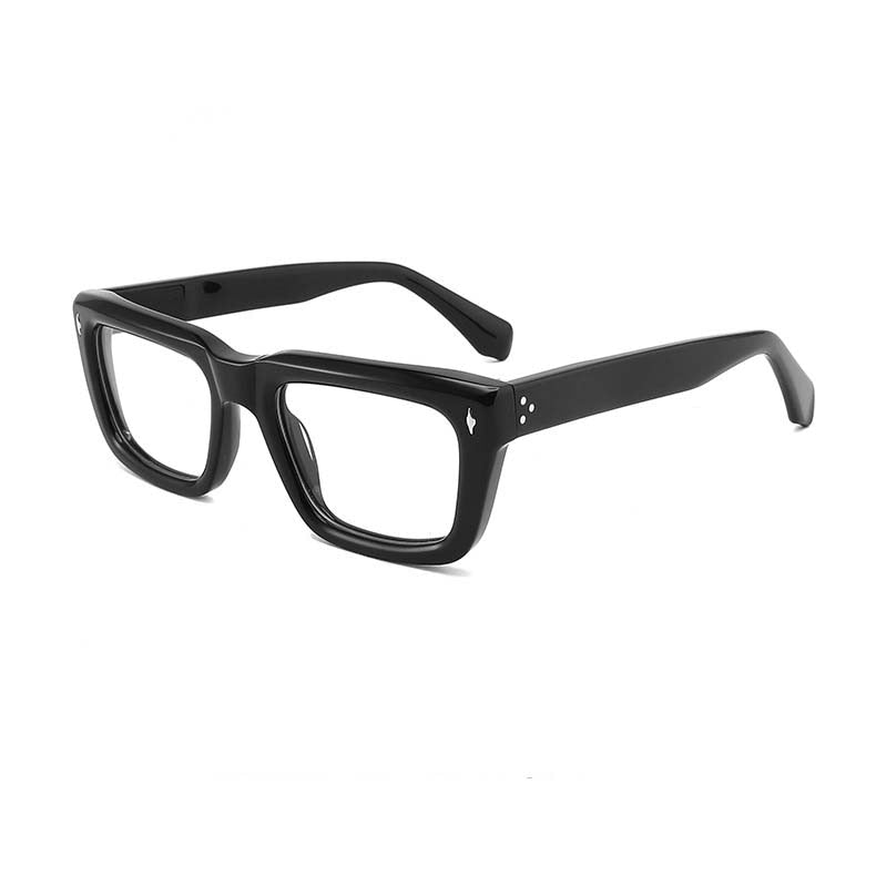 CCspace Unisex Full Rim Square Cat Eye Acetate Eyeglasses 54908 Full Rim CCspace Blakc China