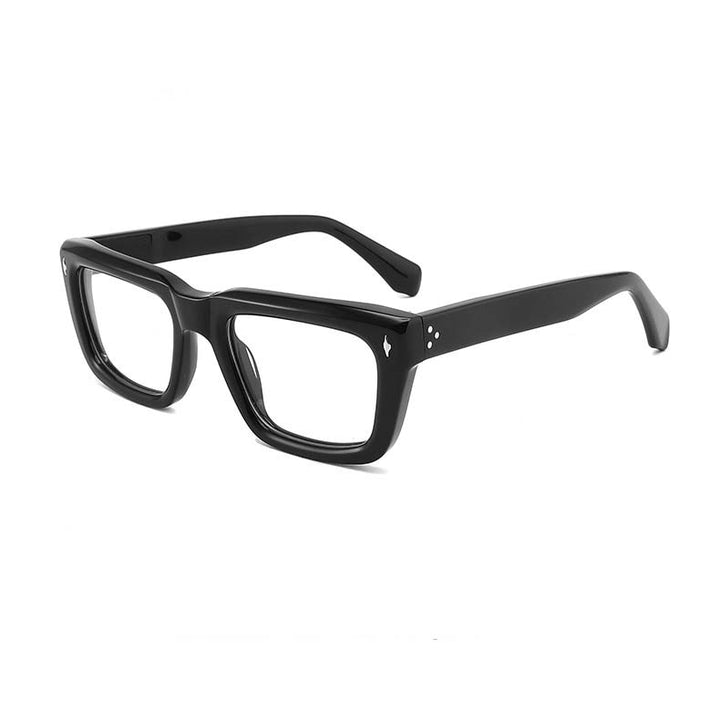 CCspace Unisex Full Rim Square Cat Eye Acetate Eyeglasses 54908 Full Rim CCspace Blakc China