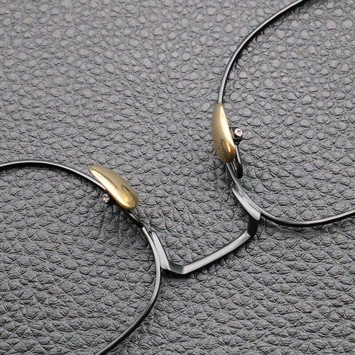 Gatenac Unisex Full Rim Square Titanium Eyeglasses Gxyj840 Full Rim Gatenac